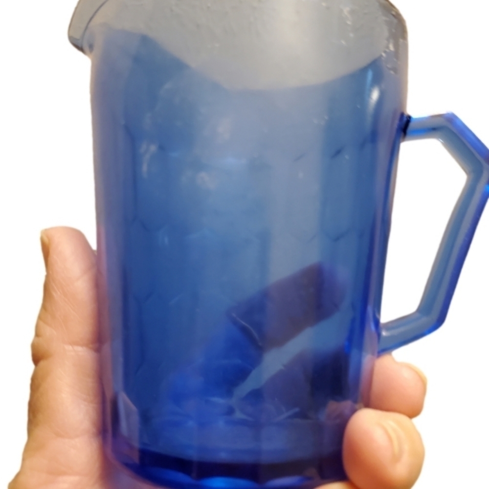 Blue glass Mini picture vintage.